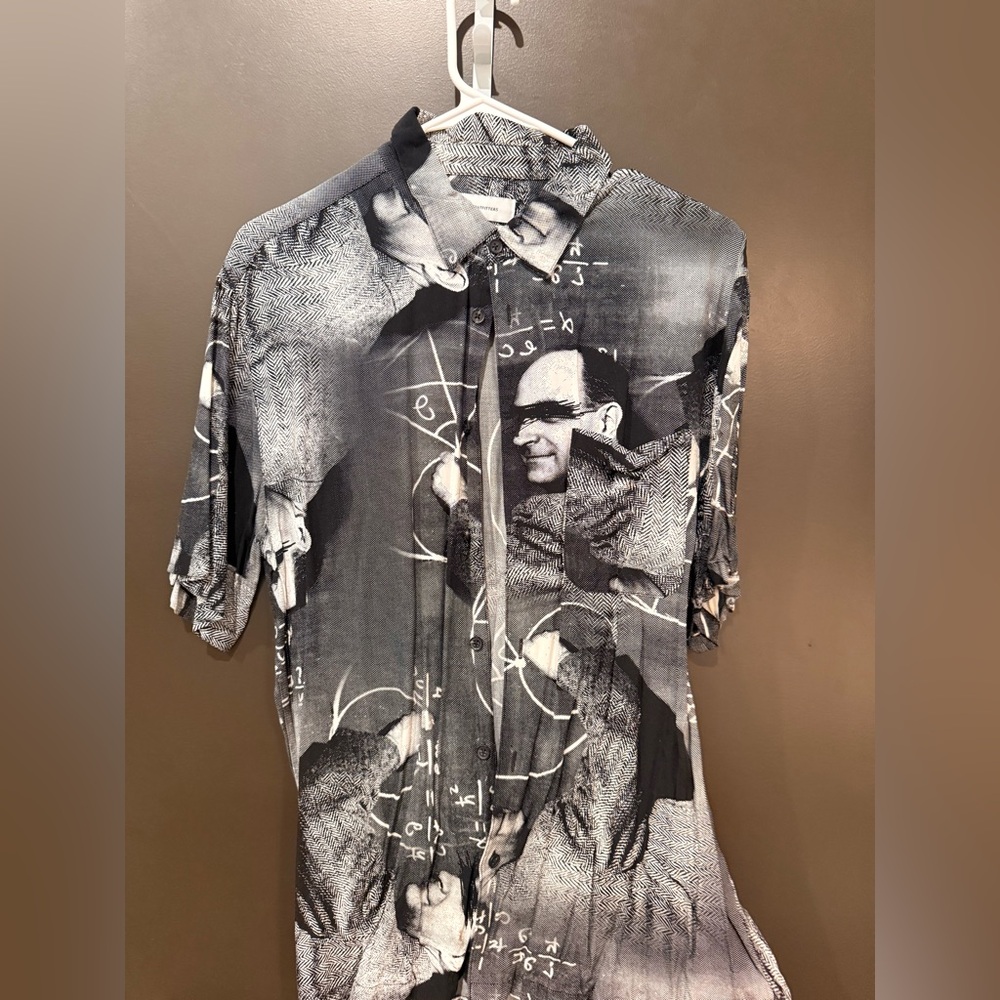 Urban Outfitters monochrome graphic button down